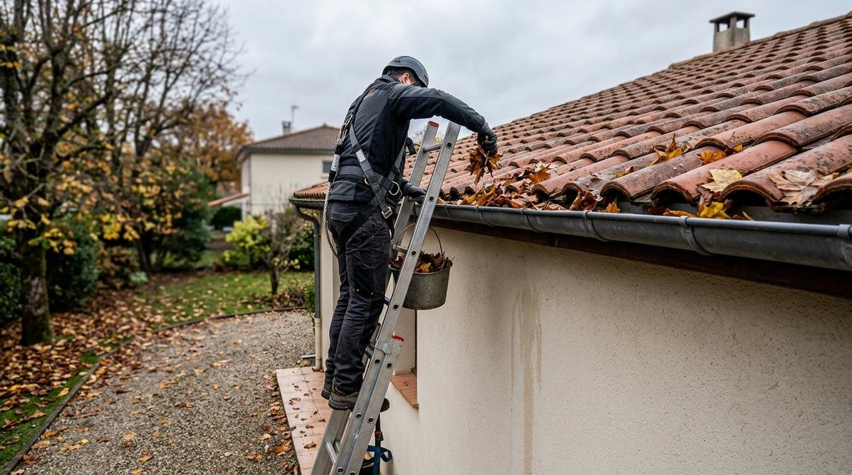 Feuilles dans les gouttières : prévenir le débordement