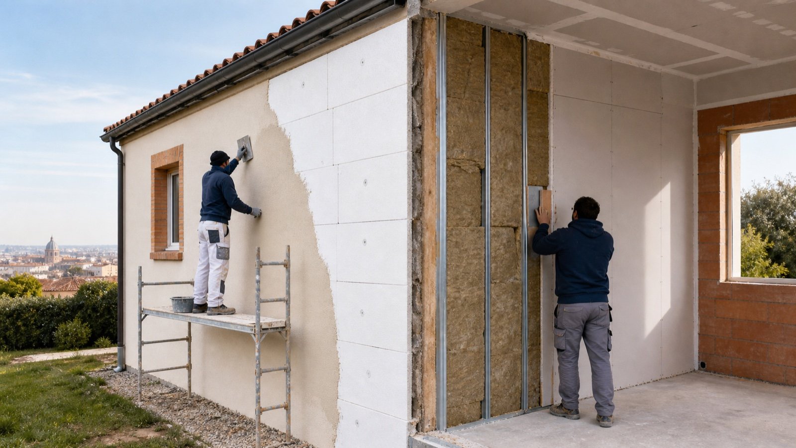 Comparaison entre isolation extérieure ITE et isolation intérieure ITI