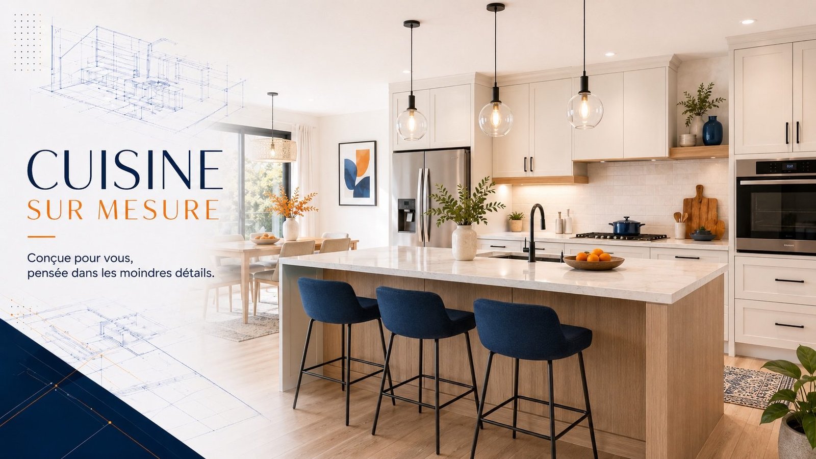 Cuisine moderne sur mesure conçue par Système Énergie à Toulouse
